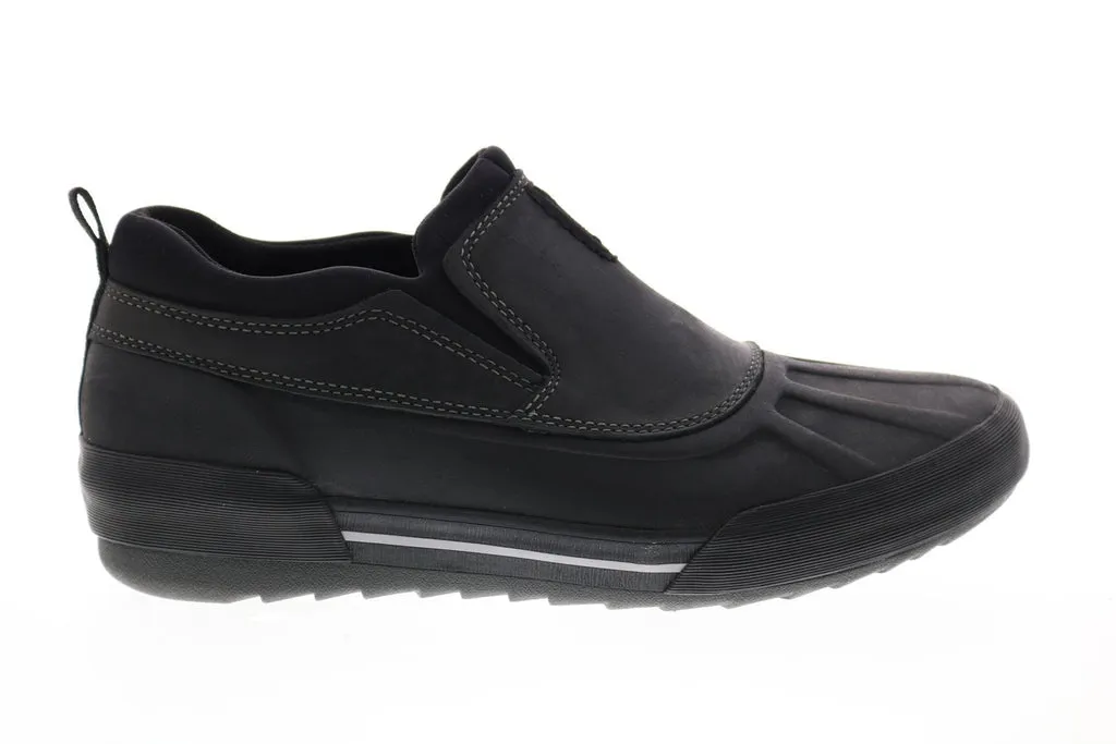 Clarks Bowman Free Mens Black Leather Sneakers Lifestyle Shoes