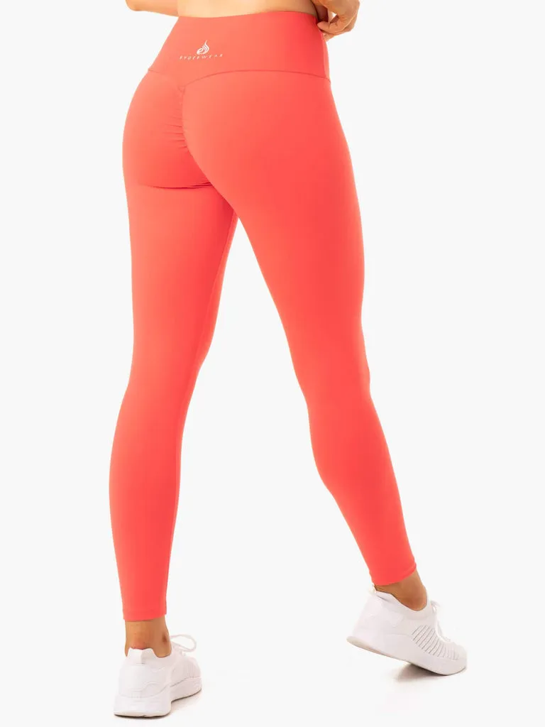 Coral Scrunch Bum Leggings