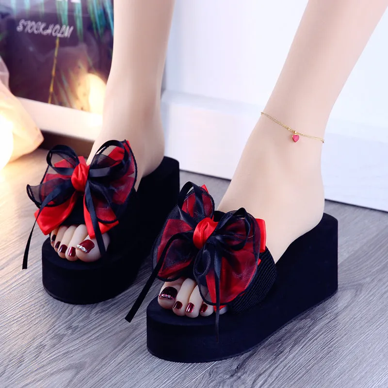 Cute Black Sweet Chic Bow Sandals ON880