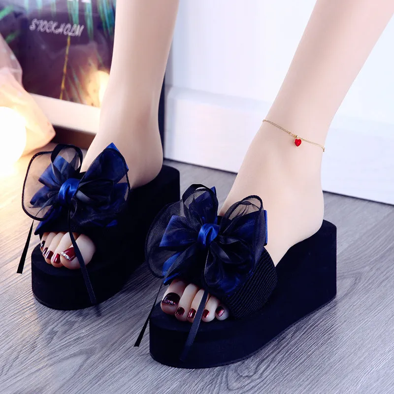 Cute Black Sweet Chic Bow Sandals ON880