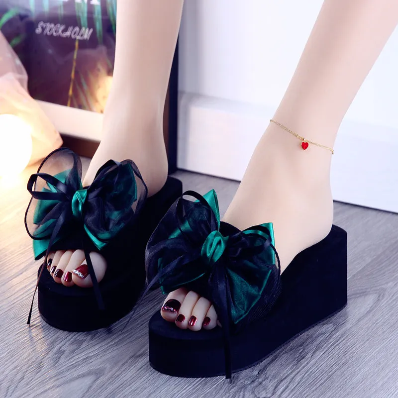 Cute Black Sweet Chic Bow Sandals ON880