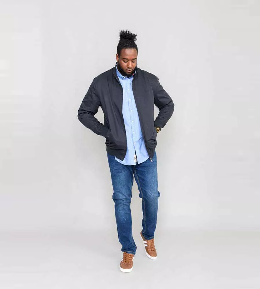 D555 Men's Navy Cotton Harrington Jacket