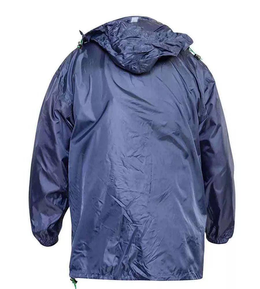 D555 Men's Navy Packaway Weatherproof Rain Jacket