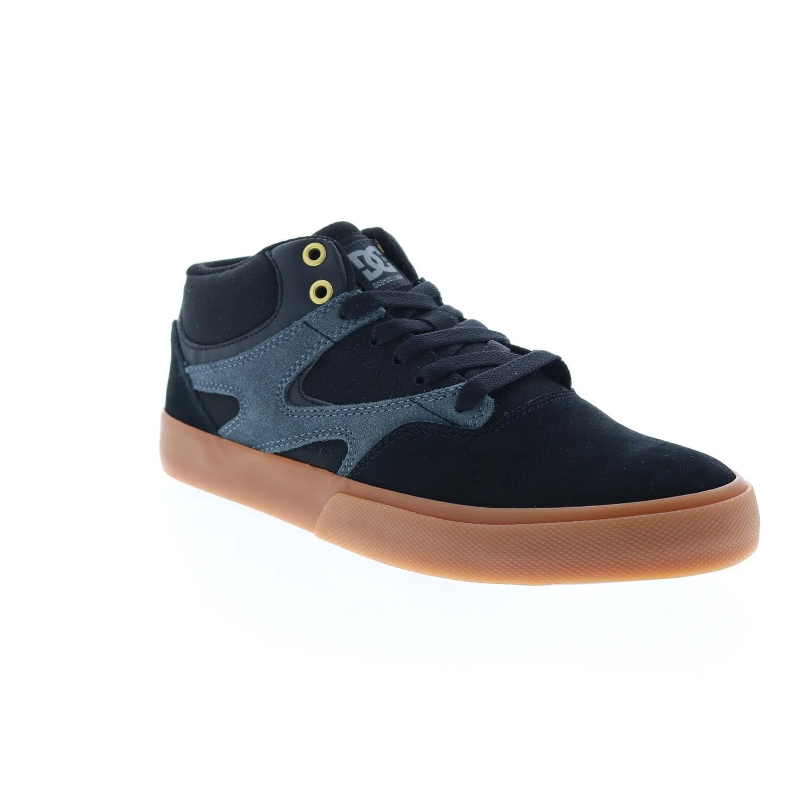 DC Kalis Vulc Mid S Black Suede Skate Sneakers for Men