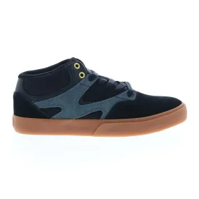 DC Kalis Vulc Mid S Black Suede Skate Sneakers for Men