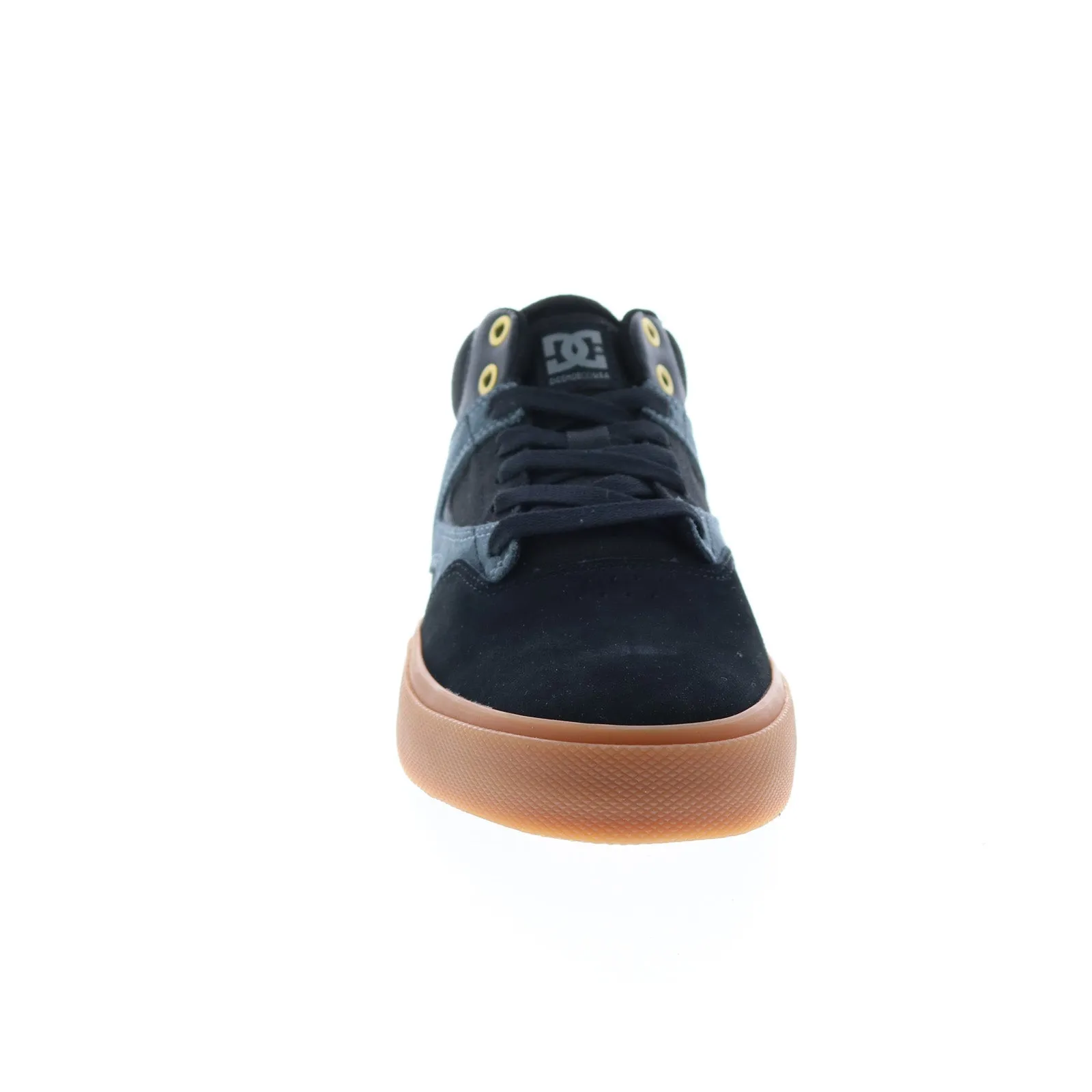 DC Kalis Vulc Mid S Black Suede Skate Sneakers for Men