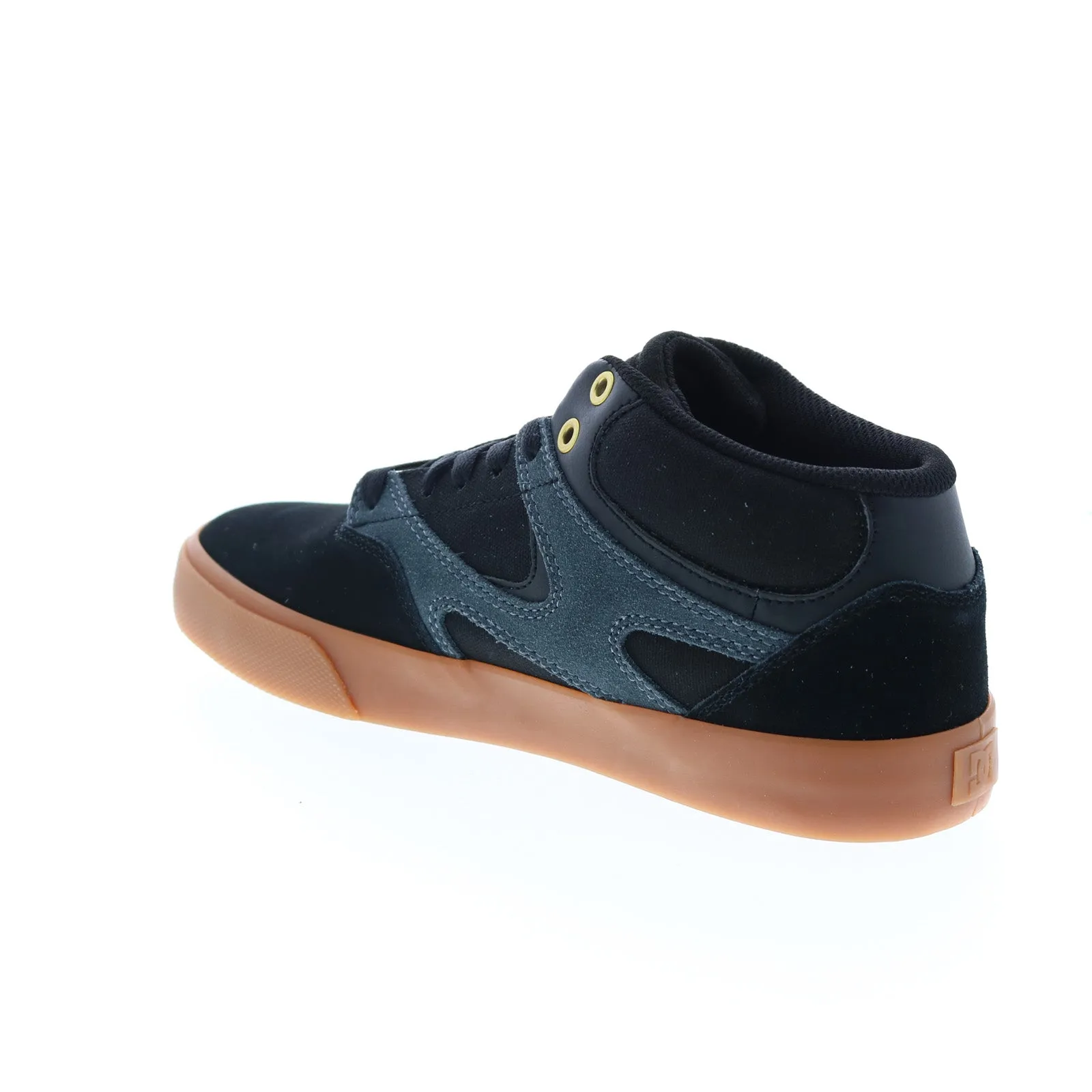 DC Kalis Vulc Mid S Black Suede Skate Sneakers for Men