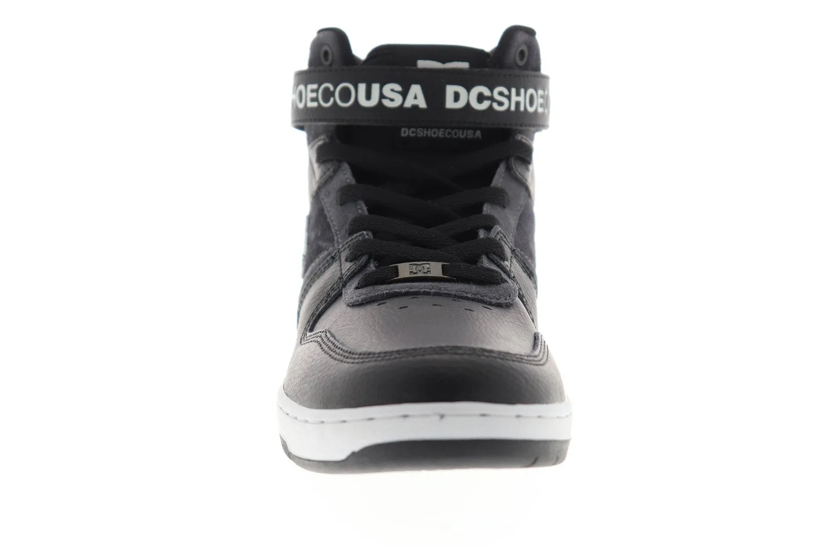 DC Men's Black Leather Lace Up Skate Sneakers Shoes