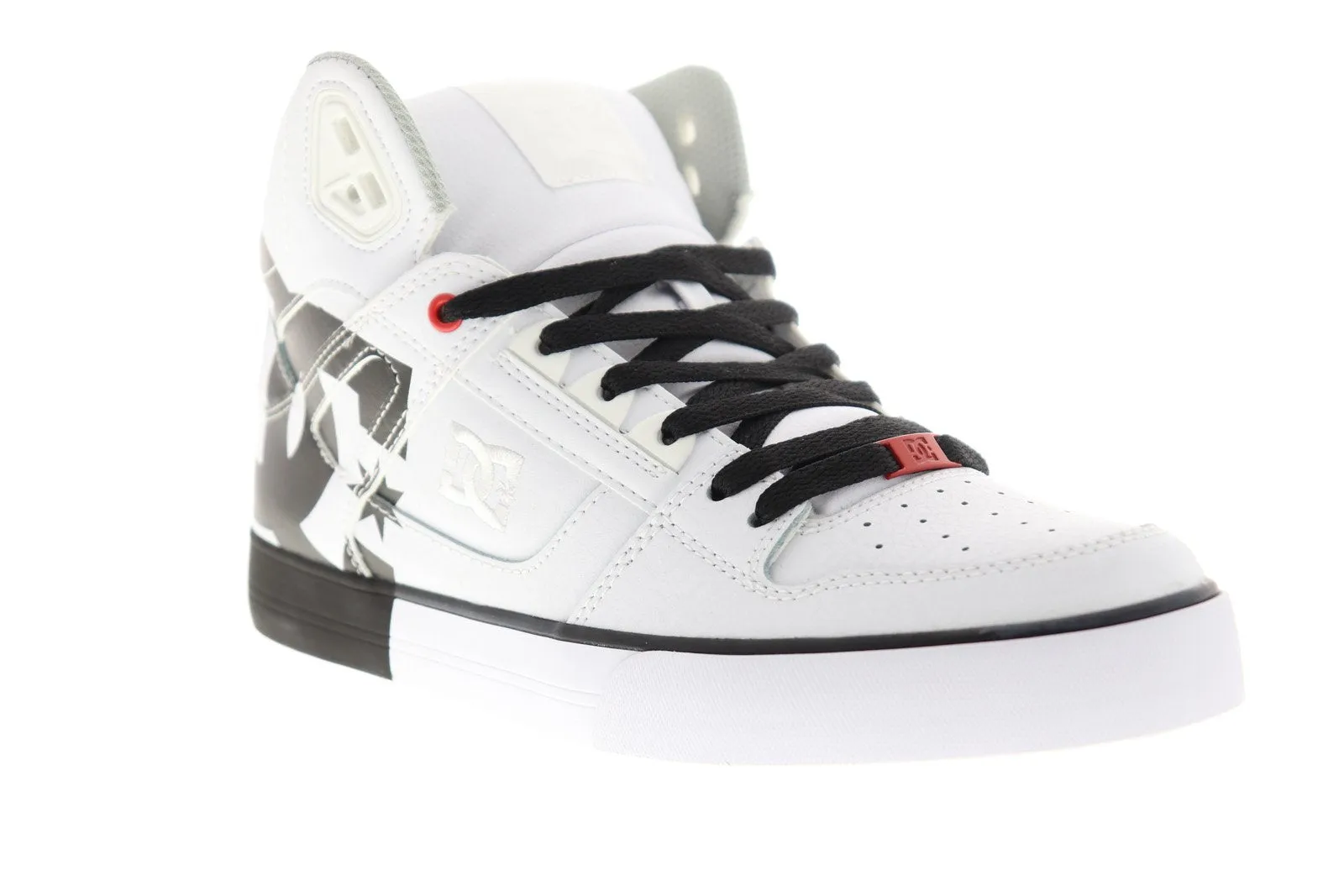 DC Pure HT WC SE ADYS400049 Men's White Lace Up Skate Sneakers Shoes - Google SEO Friendly: Men's DC Pure White Skate Sneakers.