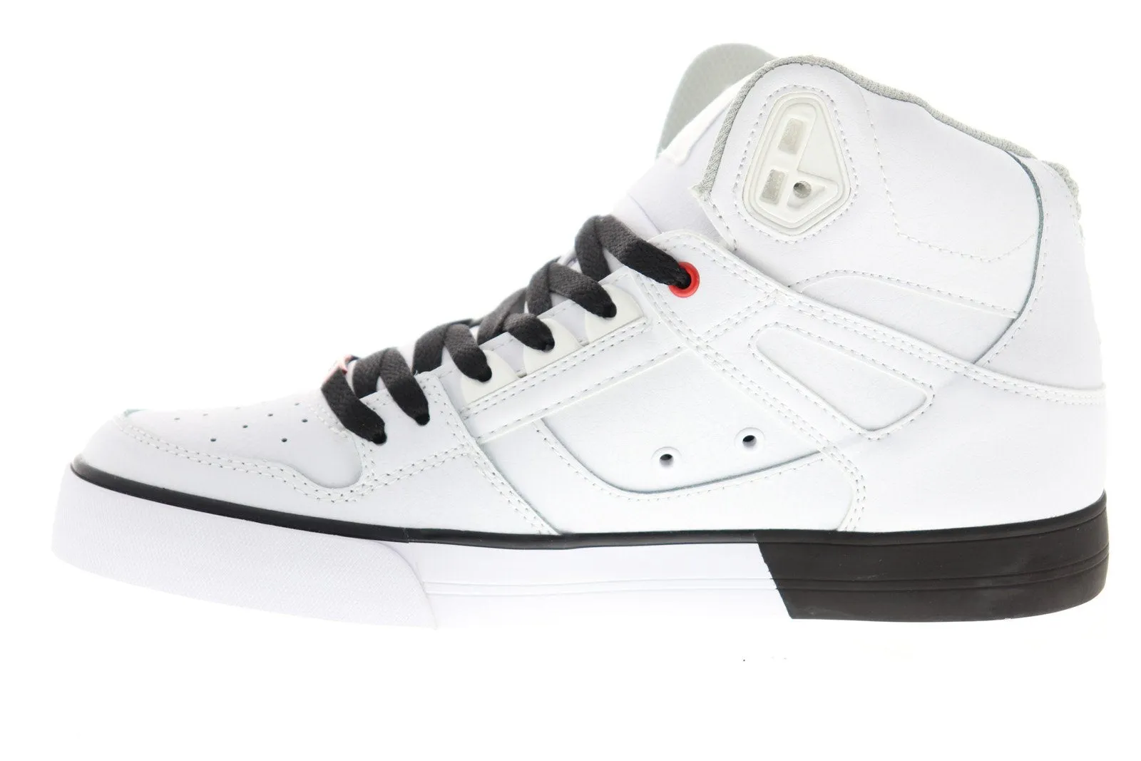 DC Pure HT WC SE ADYS400049 Men's White Lace Up Skate Sneakers Shoes - Google SEO Friendly: Men's DC Pure White Skate Sneakers.