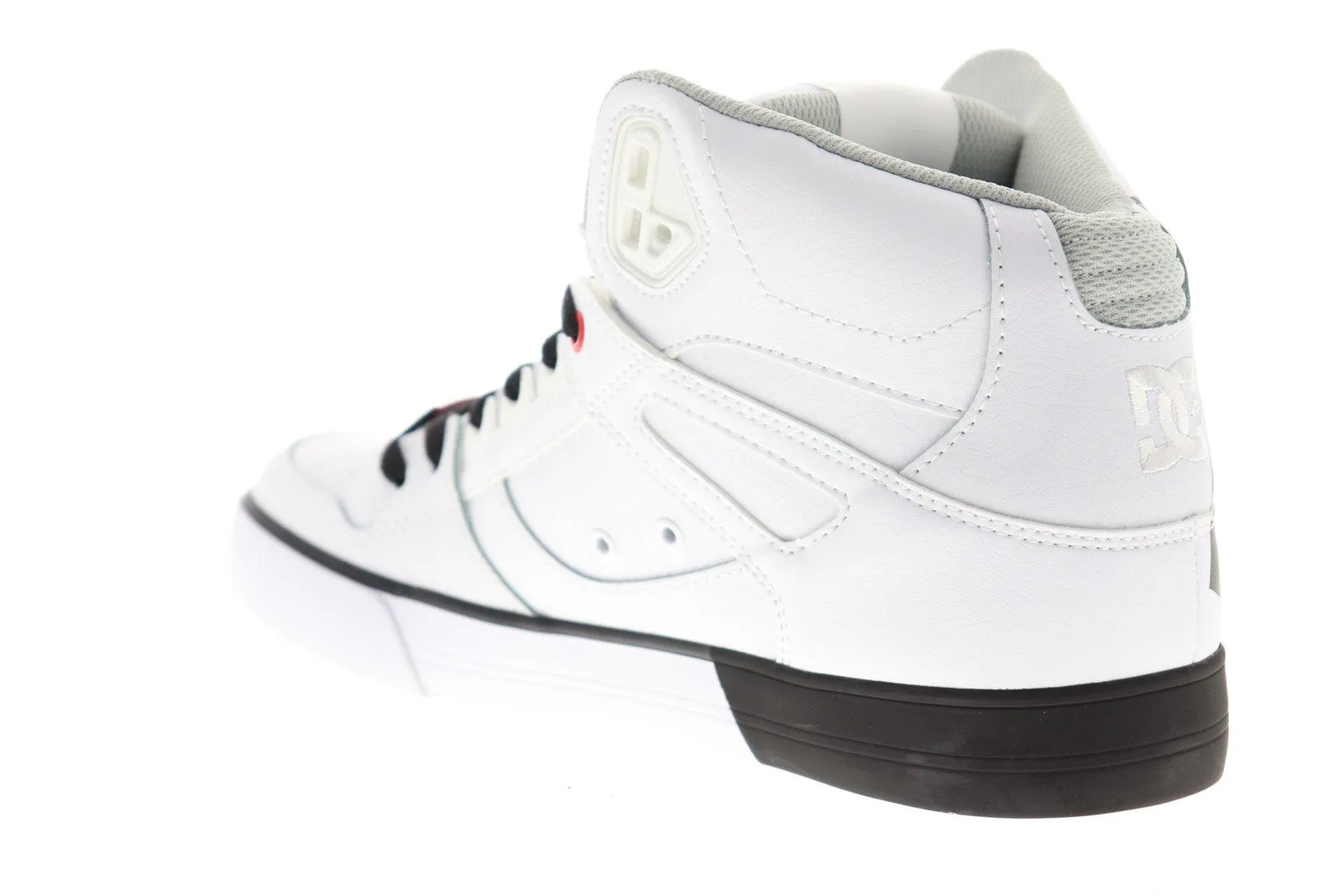 DC Pure HT WC SE ADYS400049 Men's White Lace Up Skate Sneakers Shoes - Google SEO Friendly: Men's DC Pure White Skate Sneakers.