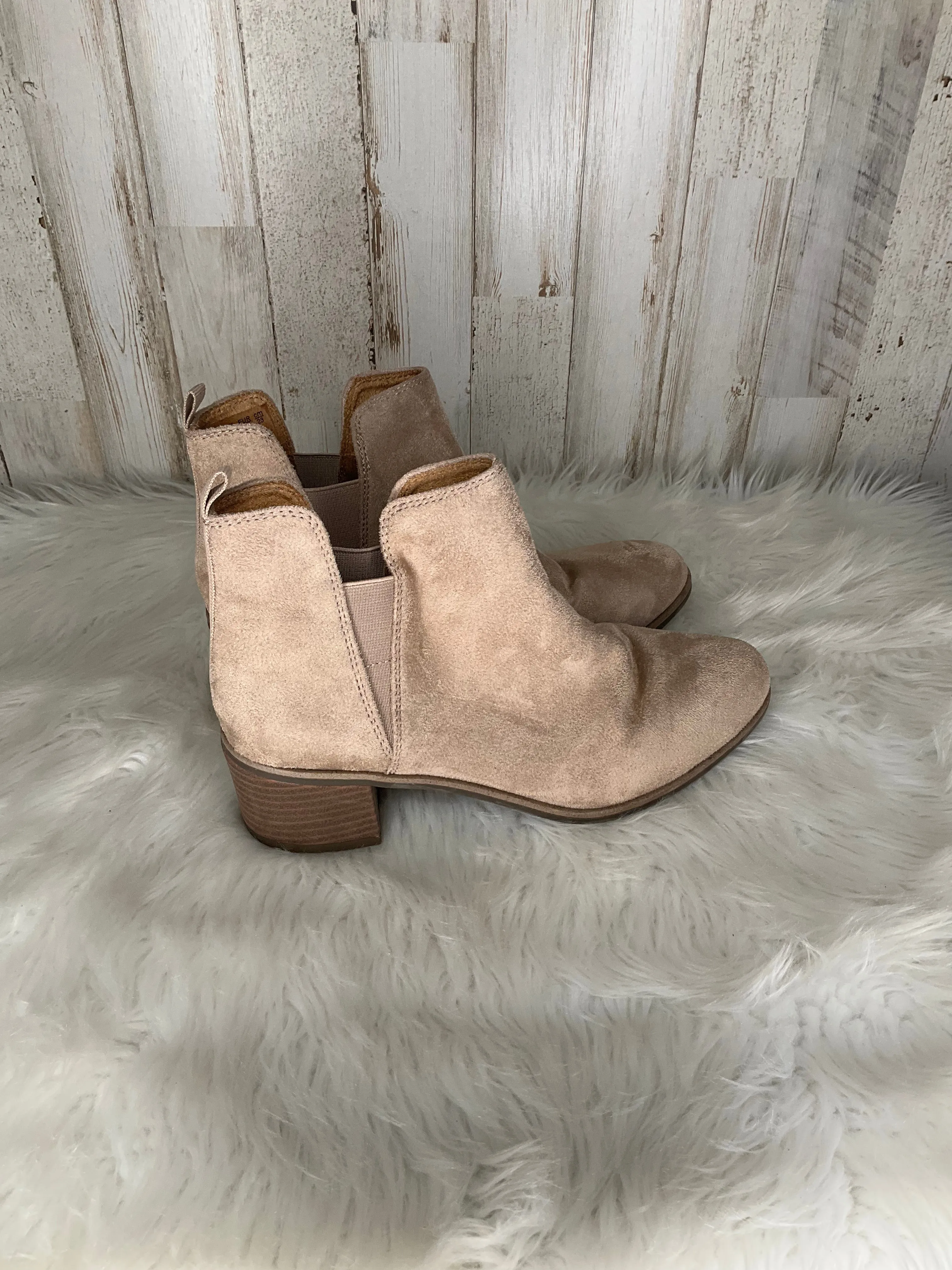 Dr. Scholls Tan Ankle Heels Boots Size 6