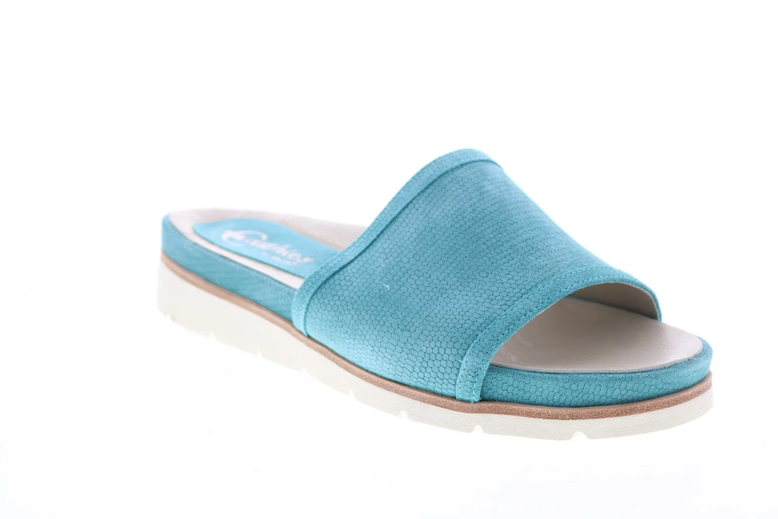 Earthies Blue Nubuck Slides Sandals Shoes