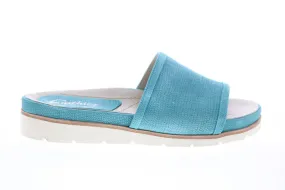 Earthies Blue Nubuck Slides Sandals Shoes