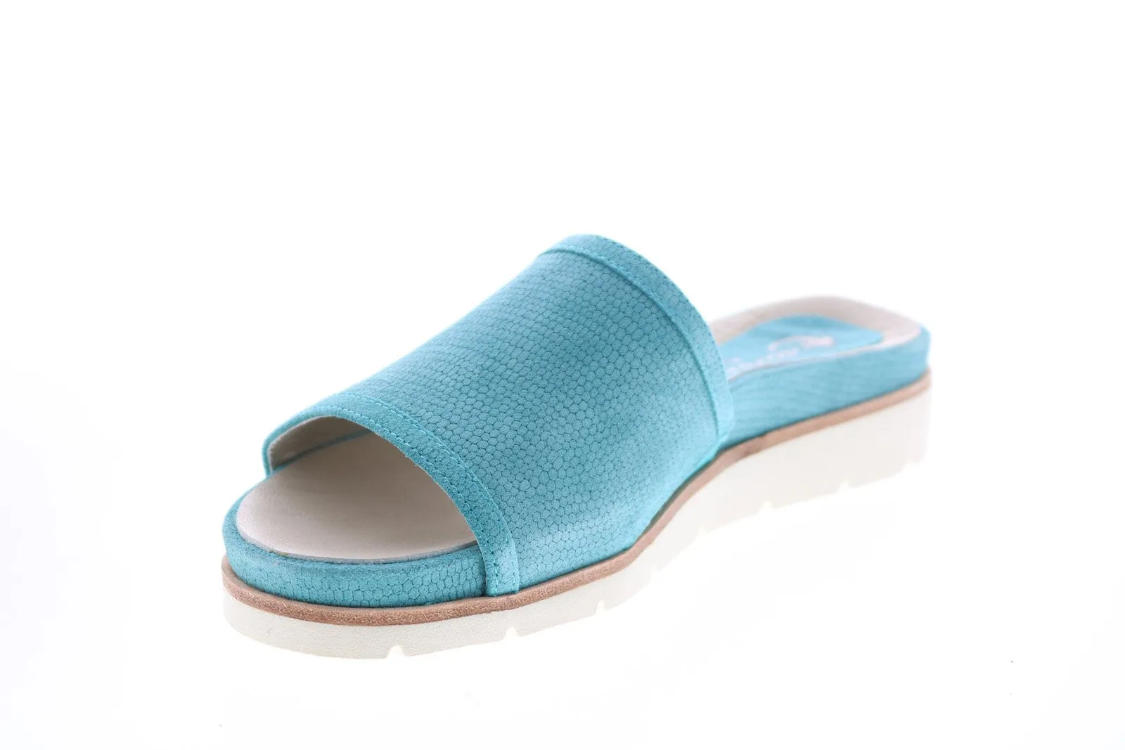 Earthies Blue Nubuck Slides Sandals Shoes