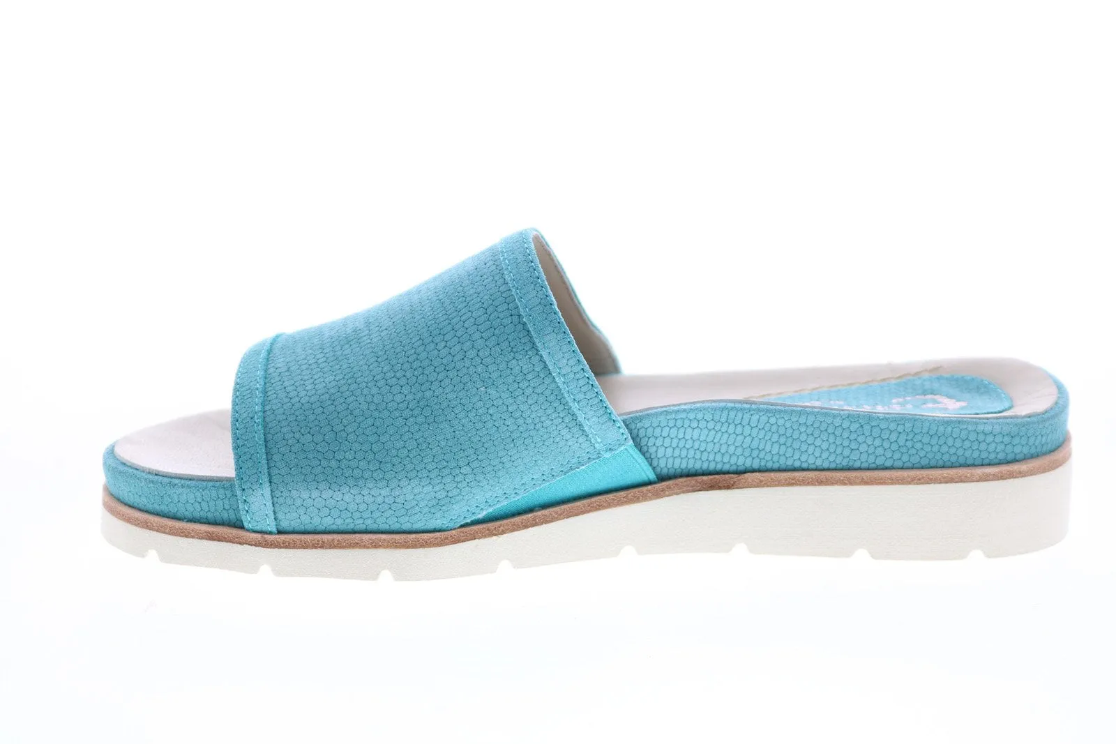 Earthies Blue Nubuck Slides Sandals Shoes