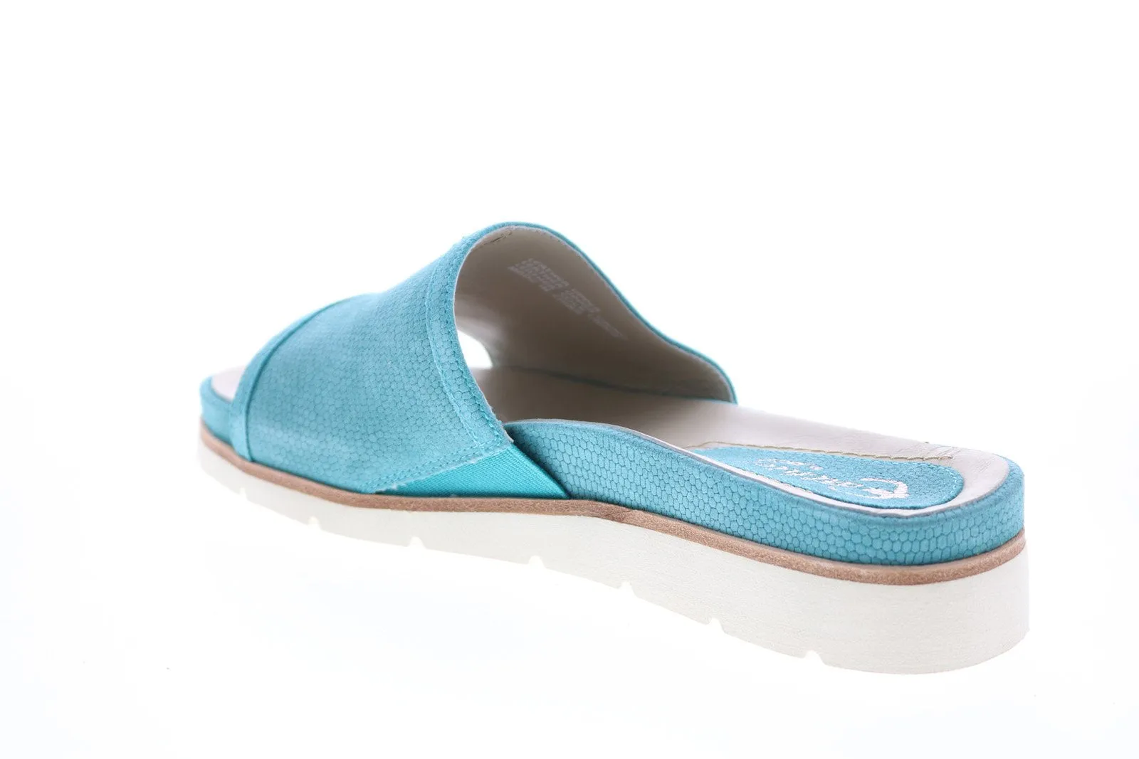 Earthies Blue Nubuck Slides Sandals Shoes