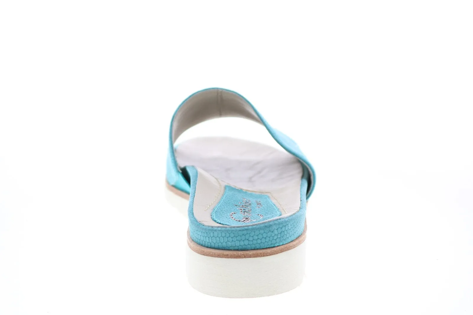 Earthies Blue Nubuck Slides Sandals Shoes