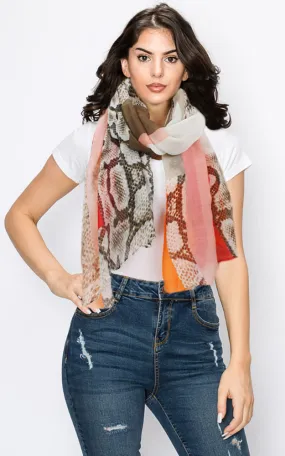 EAS9600 Wild Print Long Scarf