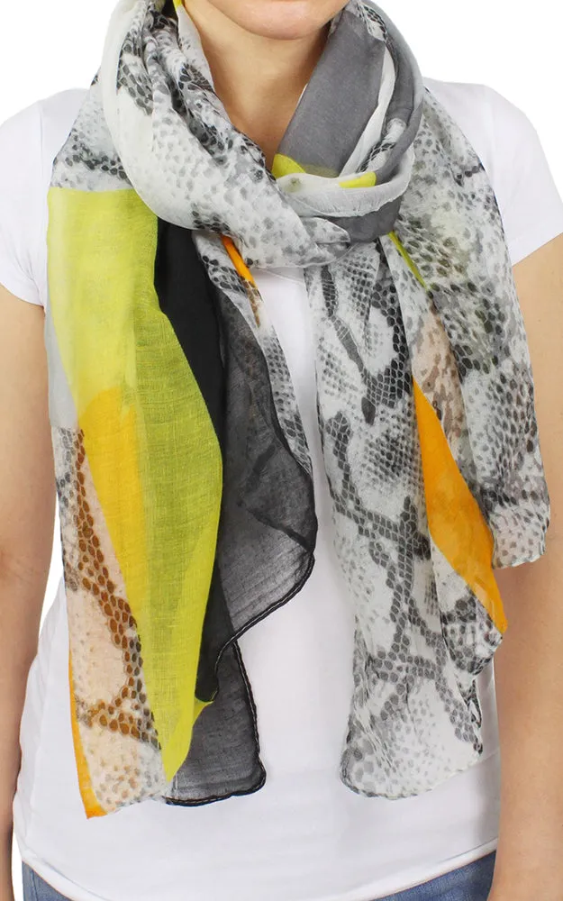 EAS9600 Wild Print Long Scarf