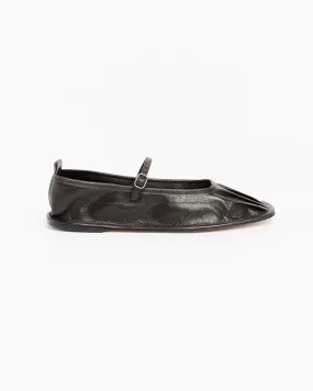 Ebony Dansa Pleated-Toe Mary Jane Flat