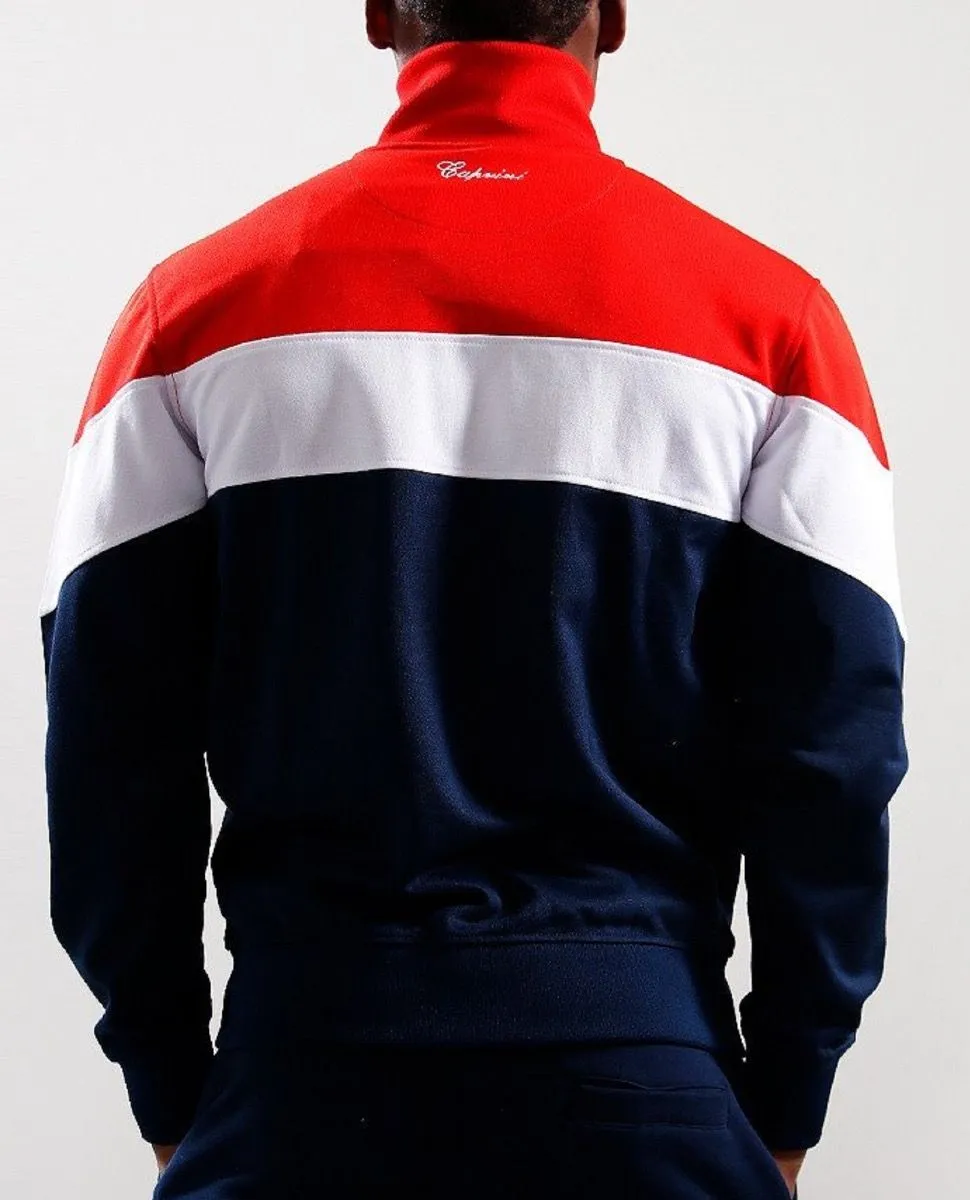 Ellesse Caprini Track Jacket in Red Navy