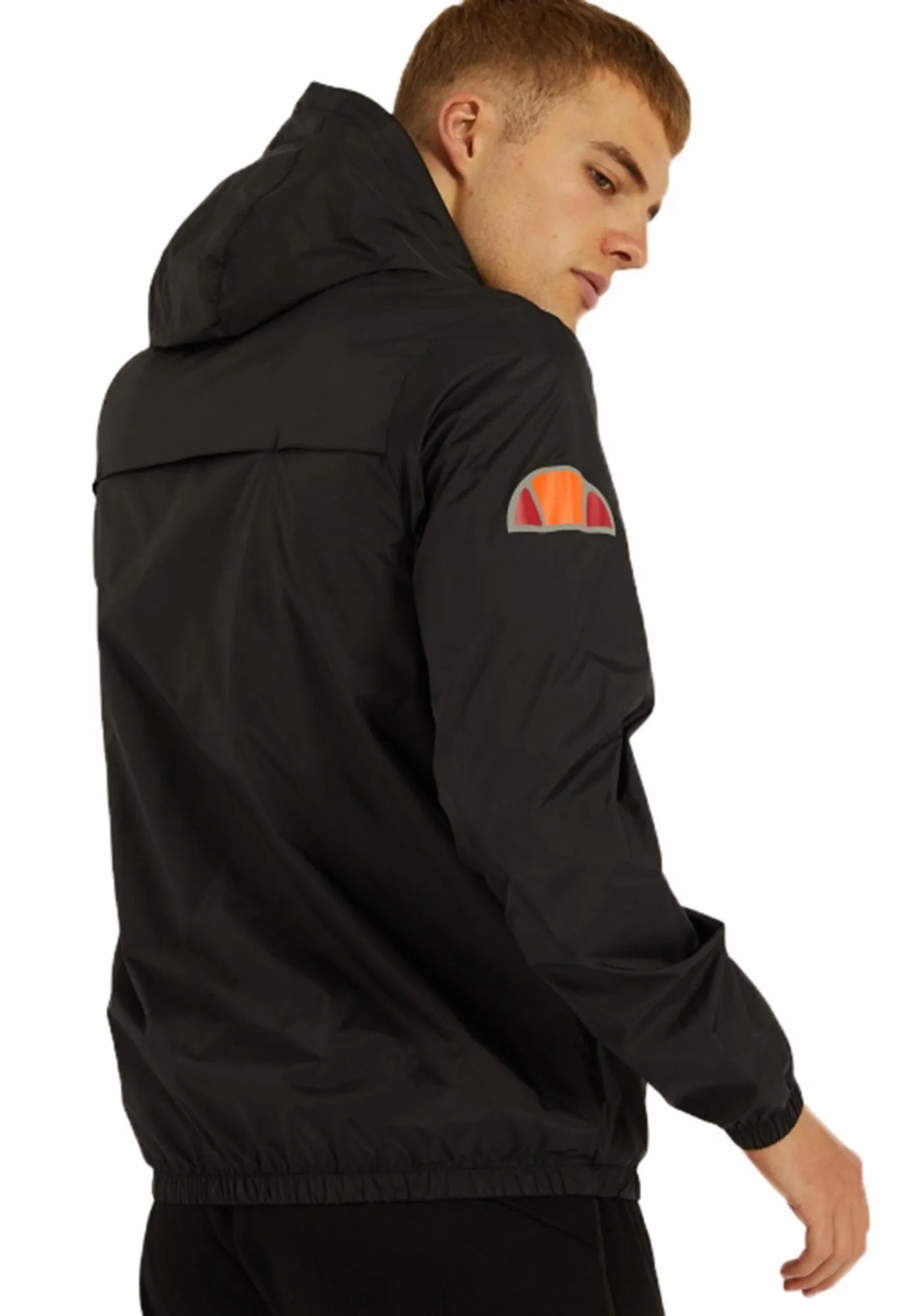 Ellesse Men's Acera Hooded Cagoule Jacket Black