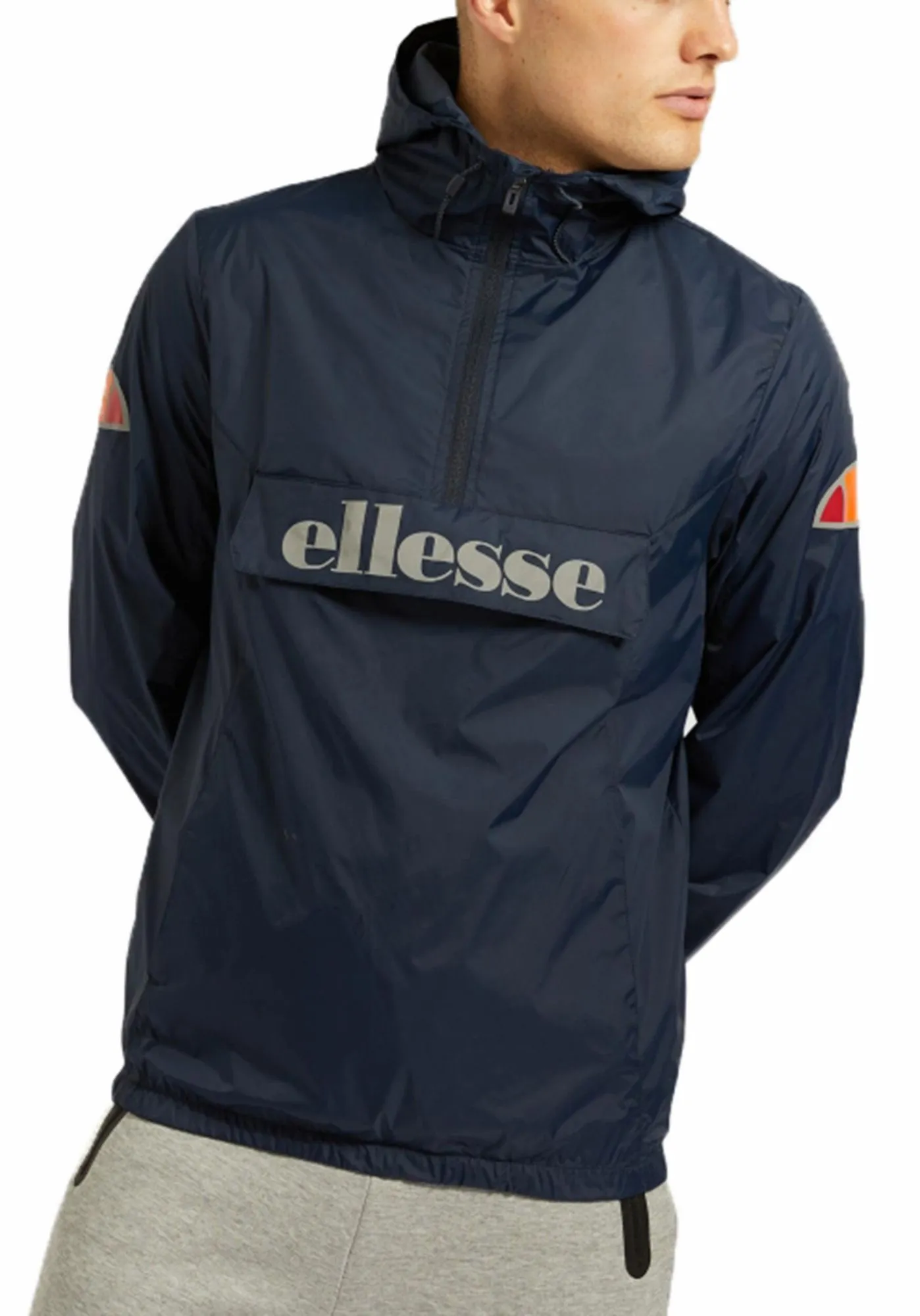 Ellesse Men's Acera Hooded Cagoule Jacket in Navy