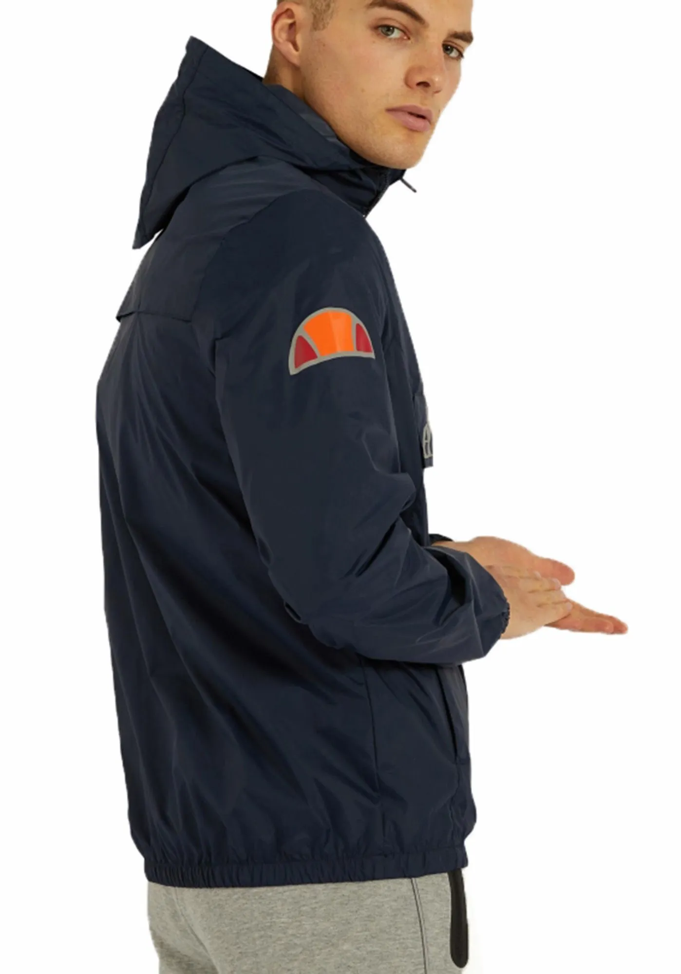 Ellesse Men's Acera Hooded Cagoule Jacket in Navy