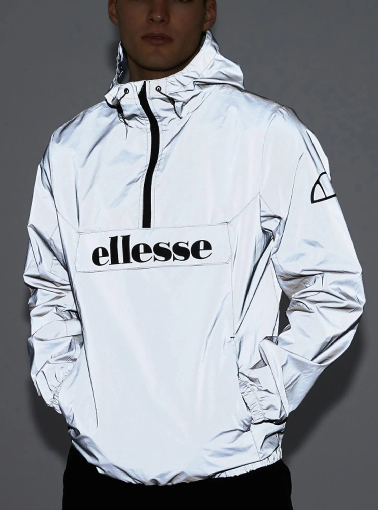 Ellesse Men's Acera Hooded Cagoule Jacket in Reflective