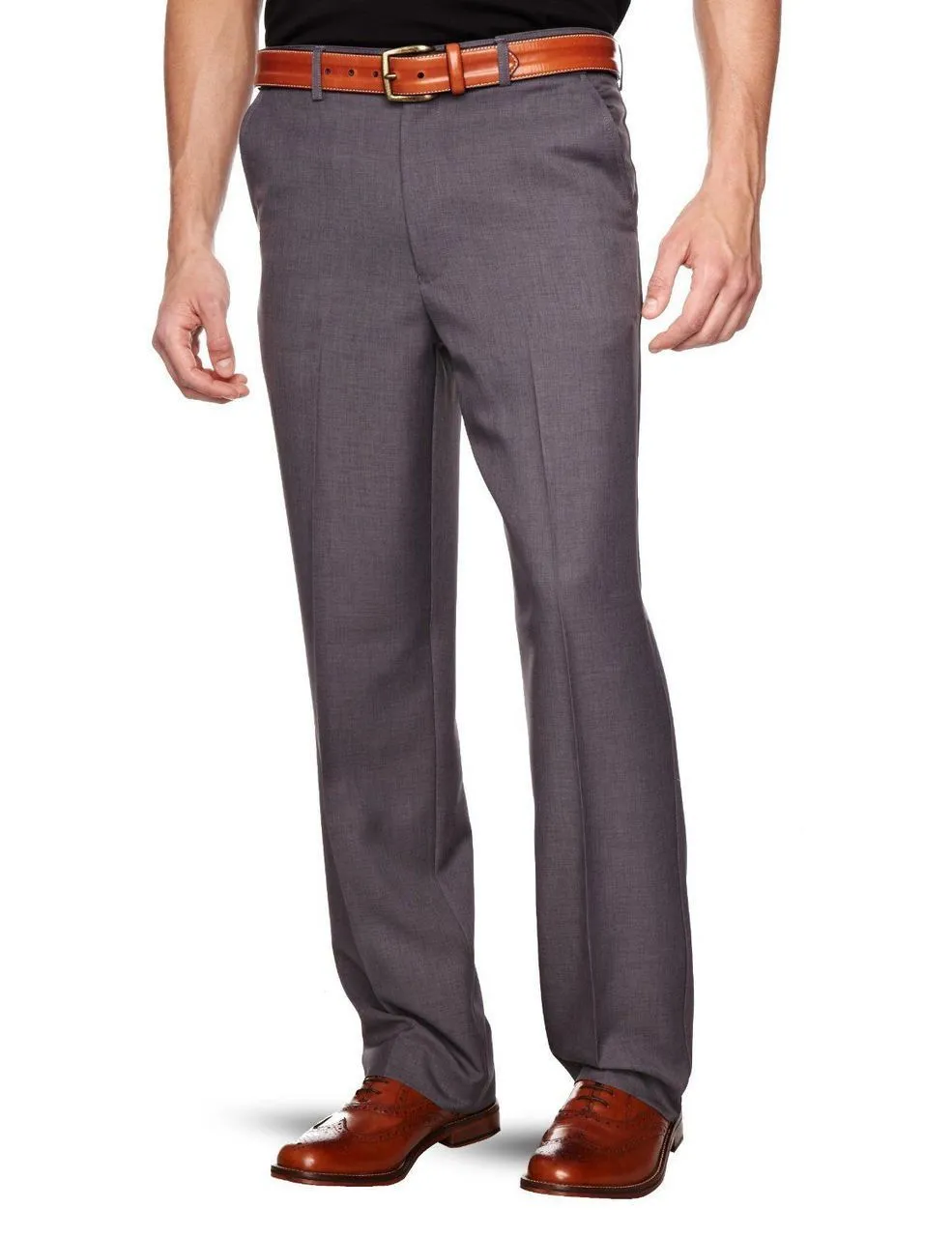 Grey Farah Flexi Waist Trousers