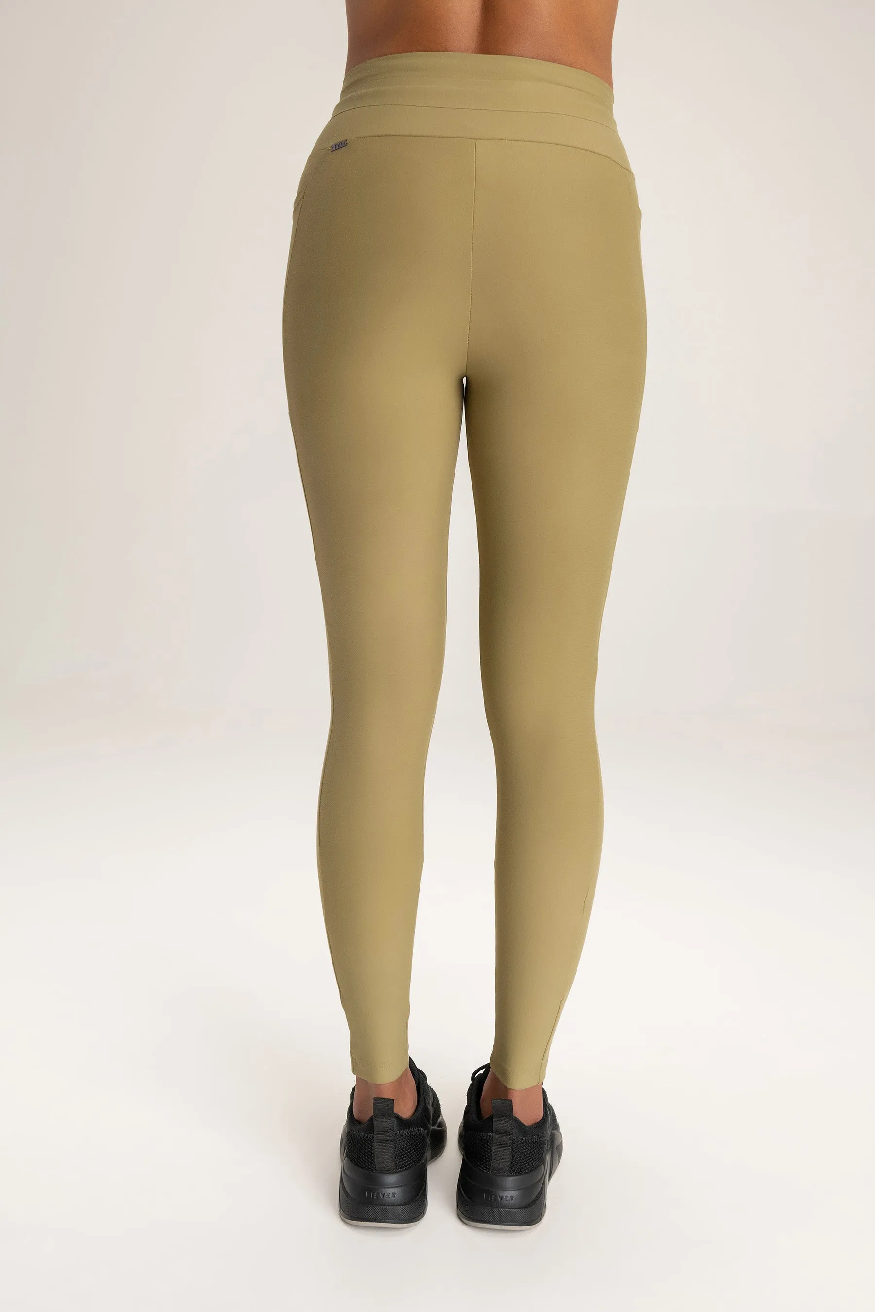 Form-Fitting Neoprene Leggings with Tie Detail