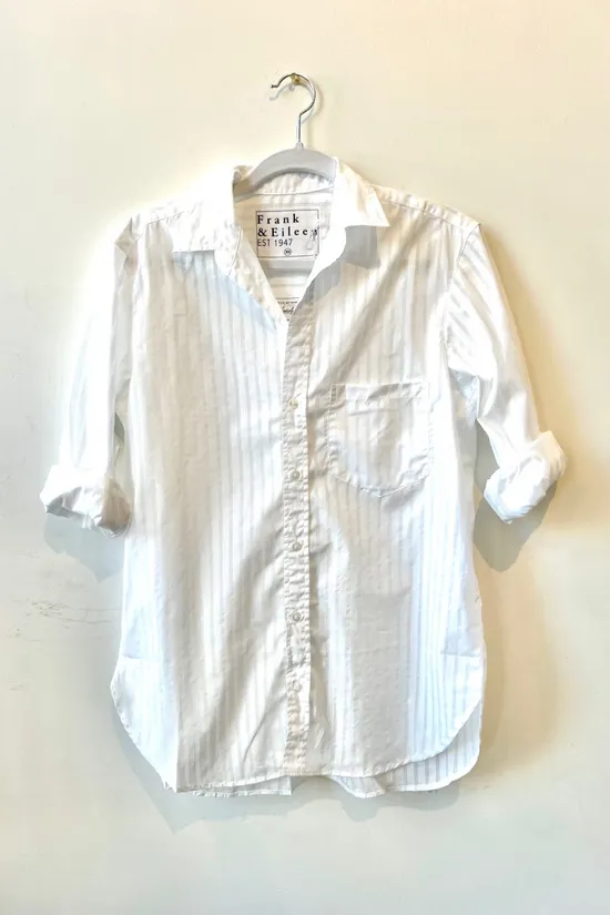 Frank & Eileen Joedy shirt wide white sheer stripe