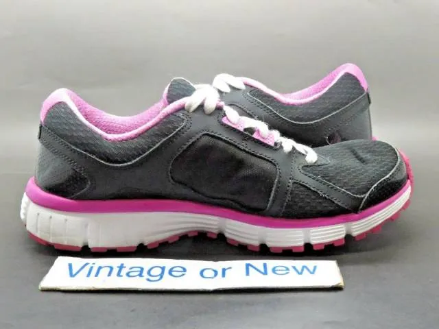 Girls' Nike Dual Fusion St2 Black White Pink Running Shoes