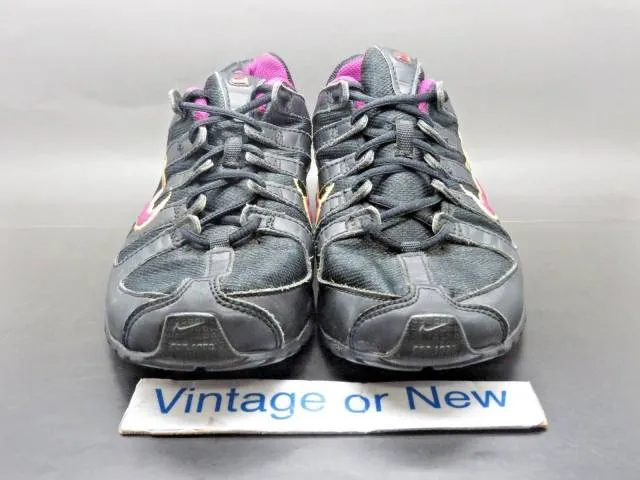 Girls' Nike Shox Turbo Black Gold Purple Running Shoes 2006