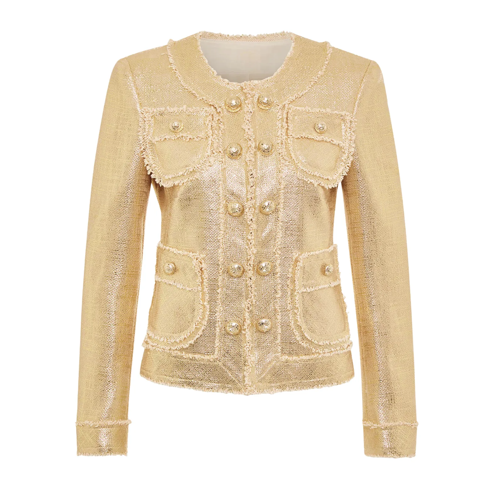 Gold Signature Cotton Tweed Jacket