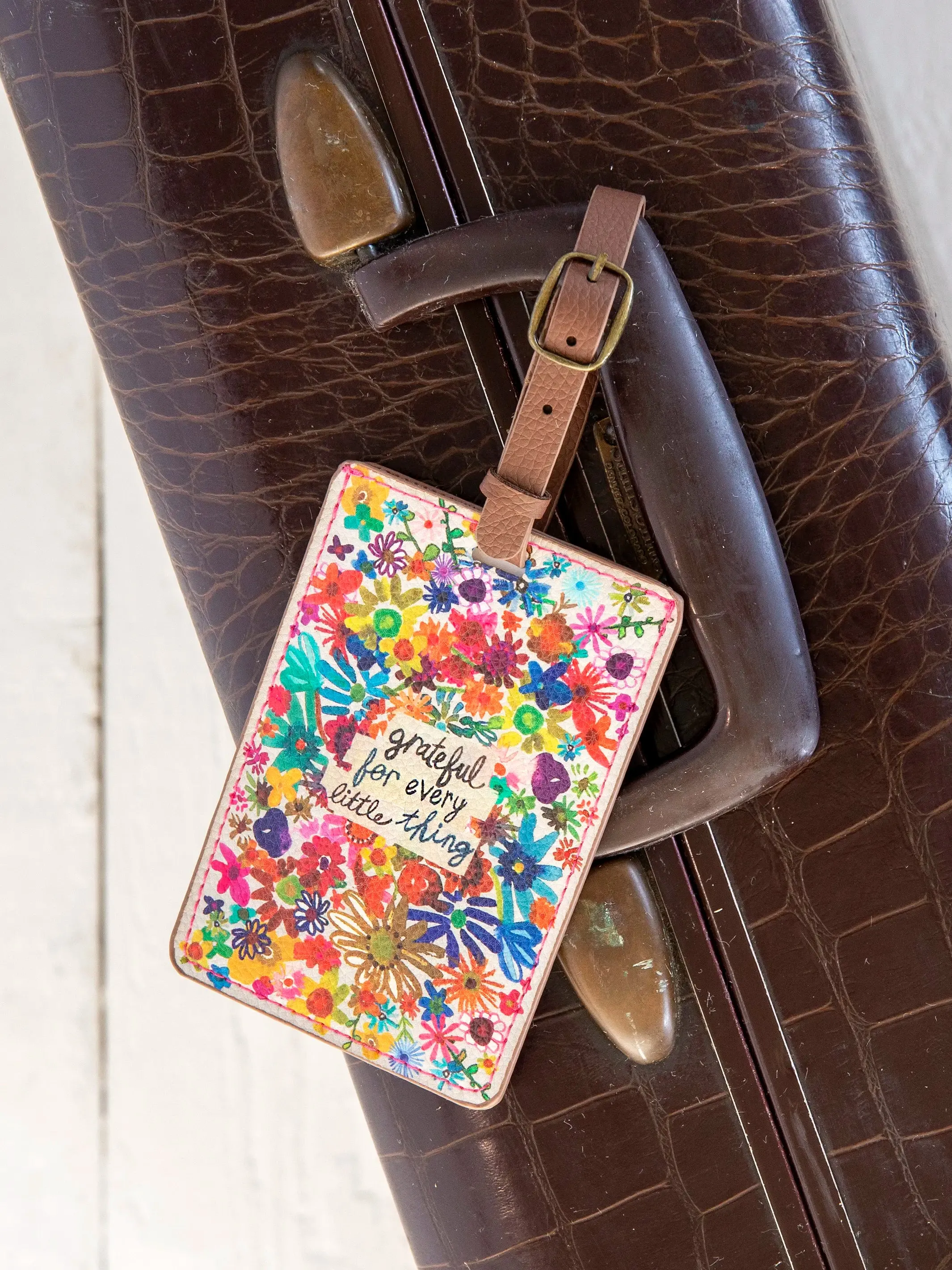 Gratitude Travel Luggage Tag - Happy