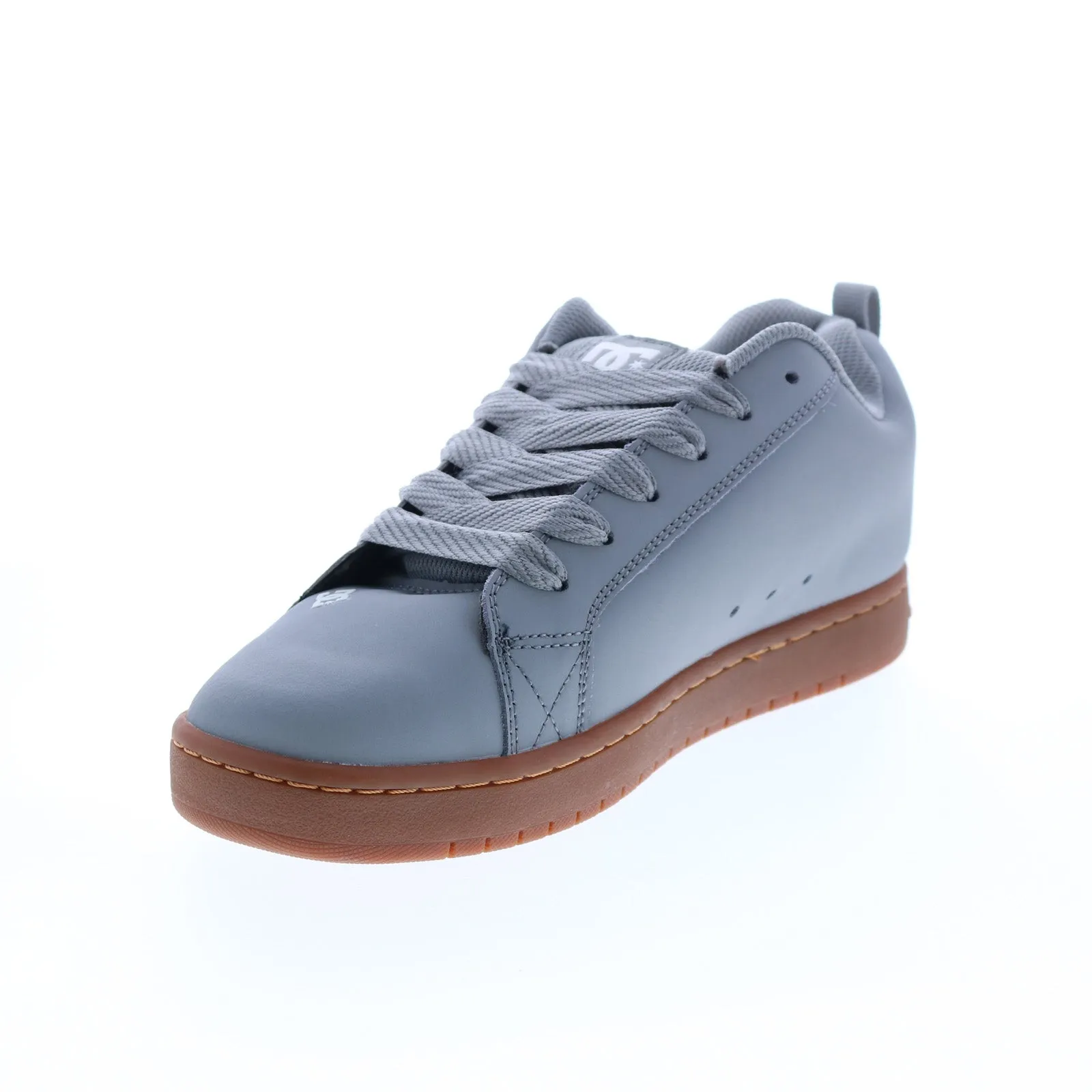 Gray Leather Skate Sneakers for Men - DC Court Graffik 300529-2GG