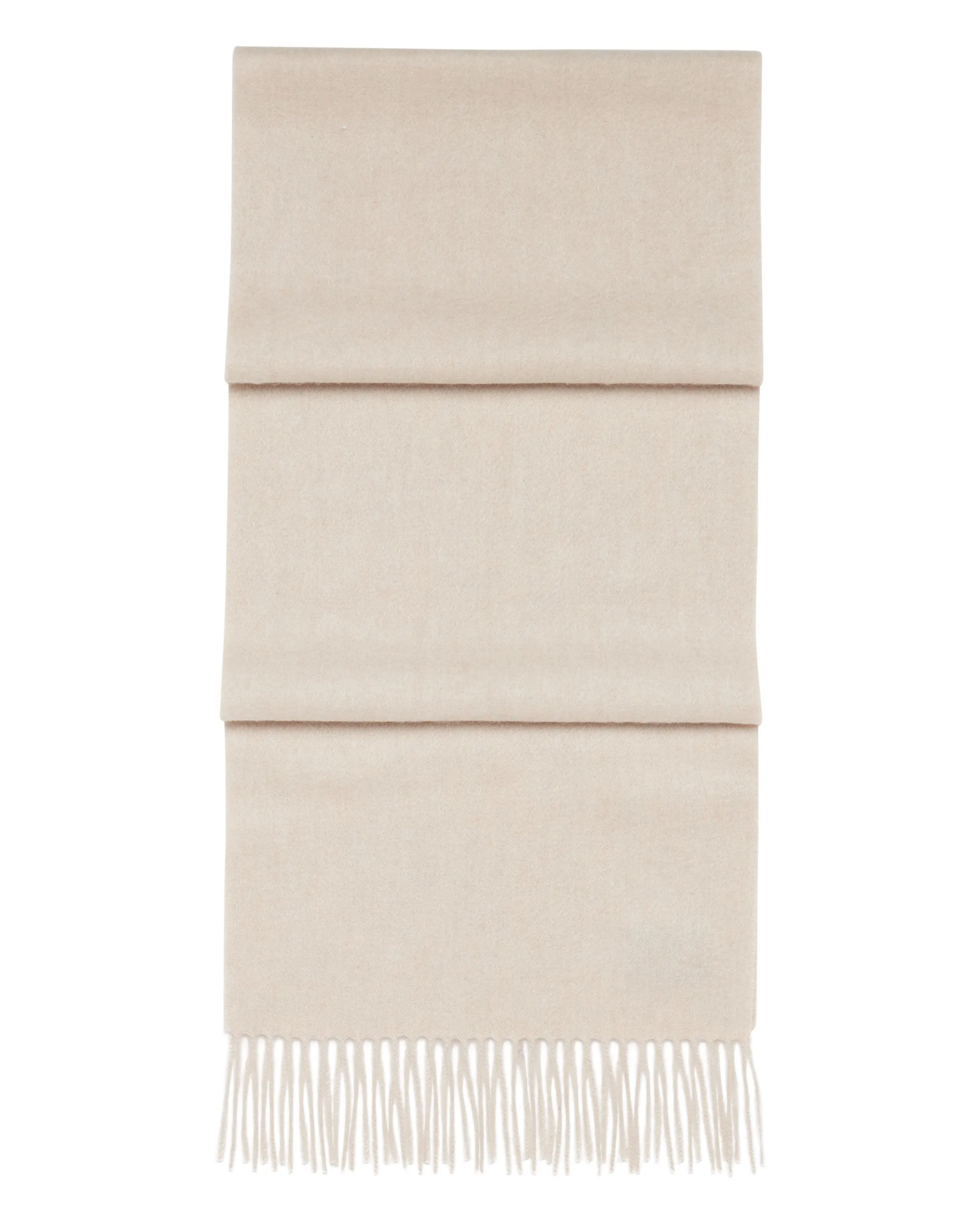 Heather Beige Brown Cashmere Scarf - Unisex Woven