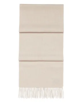 Heather Beige Brown Cashmere Scarf - Unisex Woven