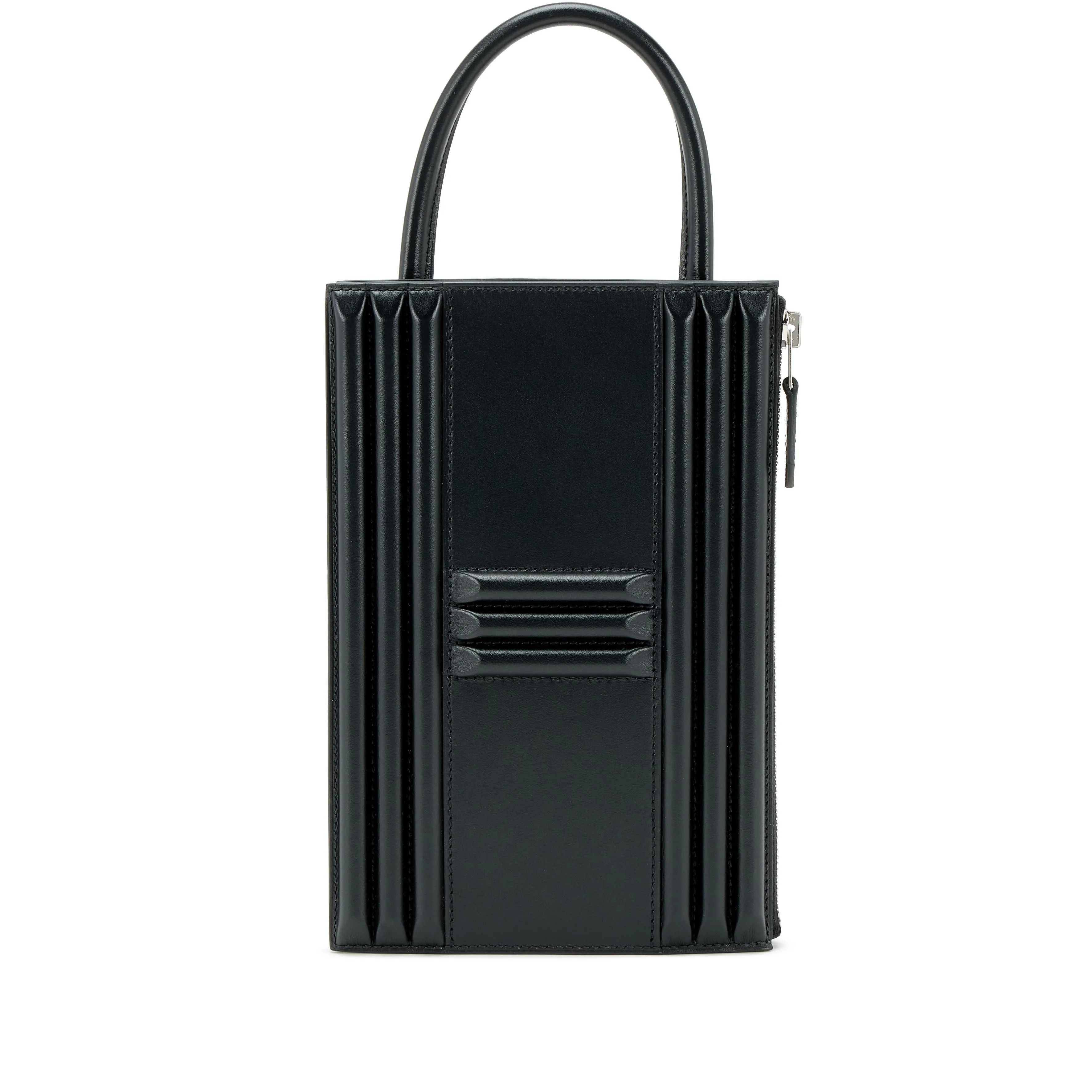 Hermes Black Tadelakt Cadena Lock Bag Palladium Hardware, 2022