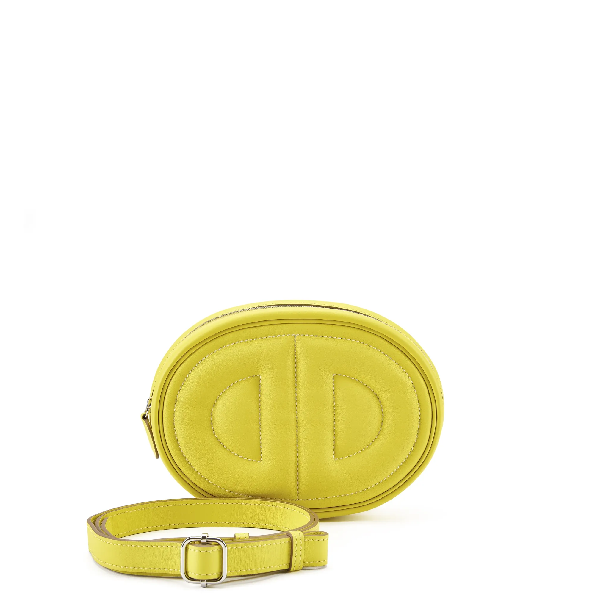 Hermes Lime and Sesame Swift Verso In-The-Loop Belt Bag Palladium Hardware, 2022