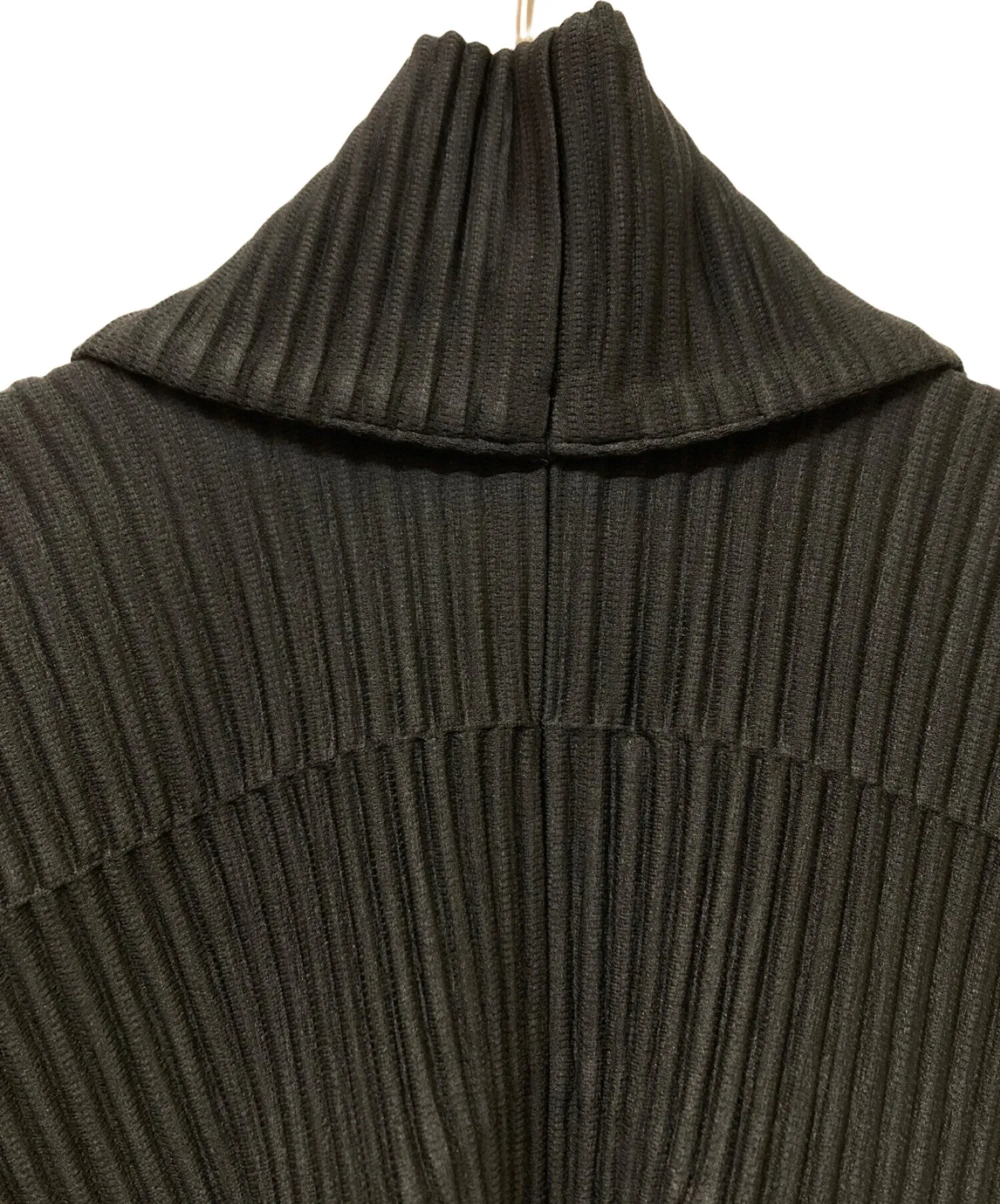 HOMME PLISSE ISSEY MIYAKE pleated coat black size 2 medium Authentic Japan FS.