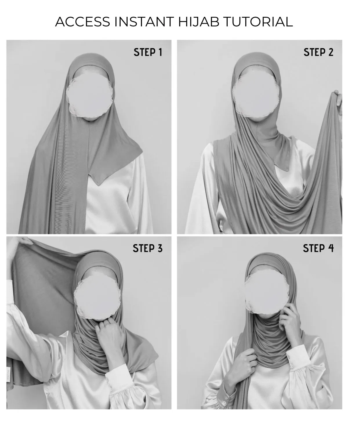 Instant Beige Jersey Hijab Access