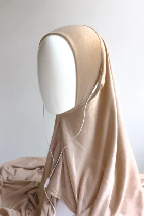 Instant Beige Jersey Hijab Access