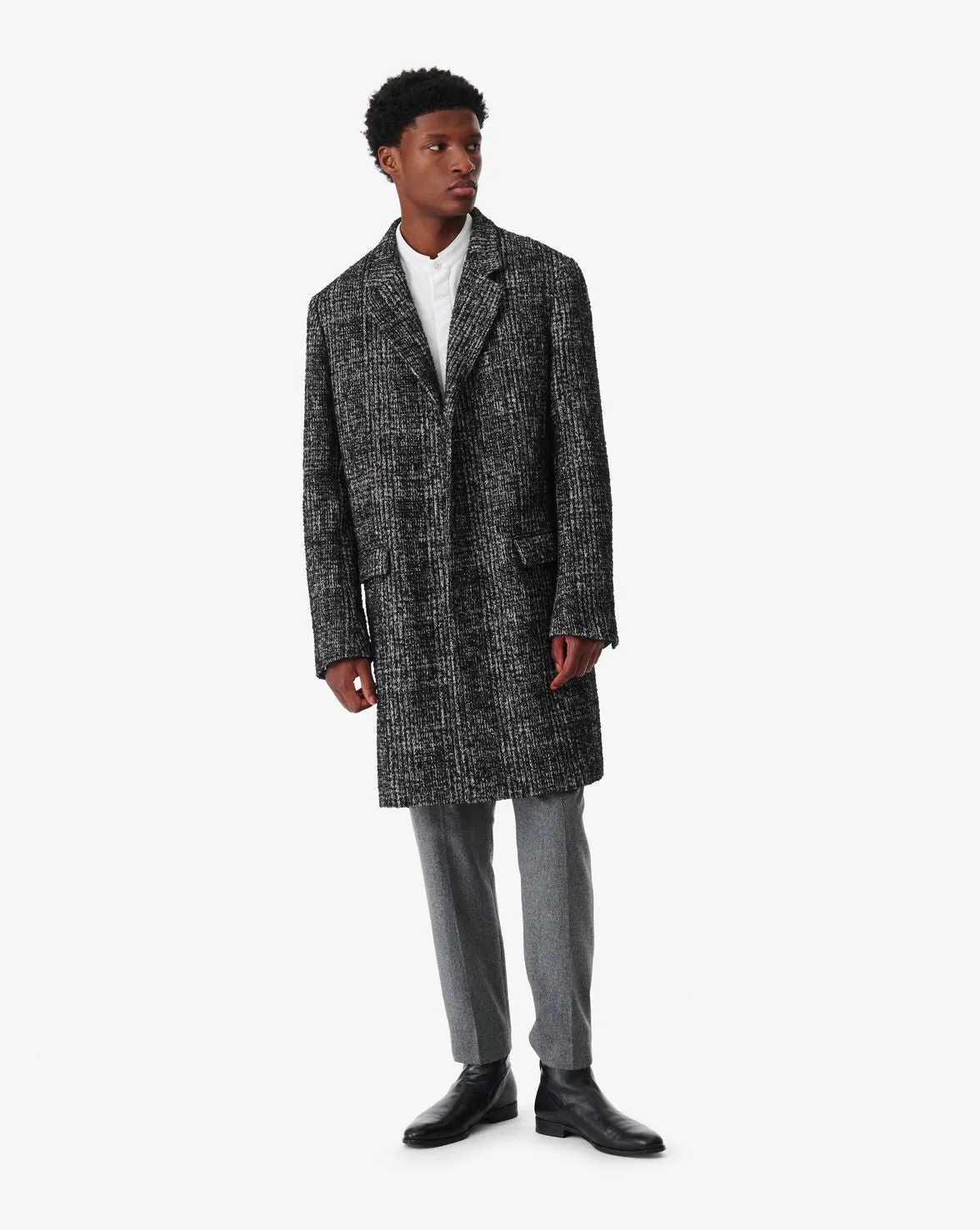 IRO Men's Cavlon Coat in Black and White