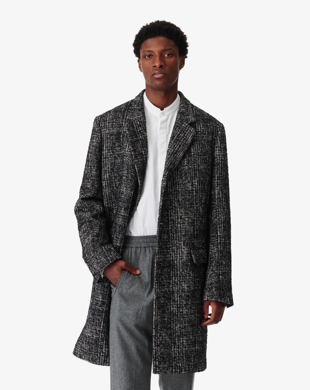 IRO Men's Cavlon Coat in Black and White