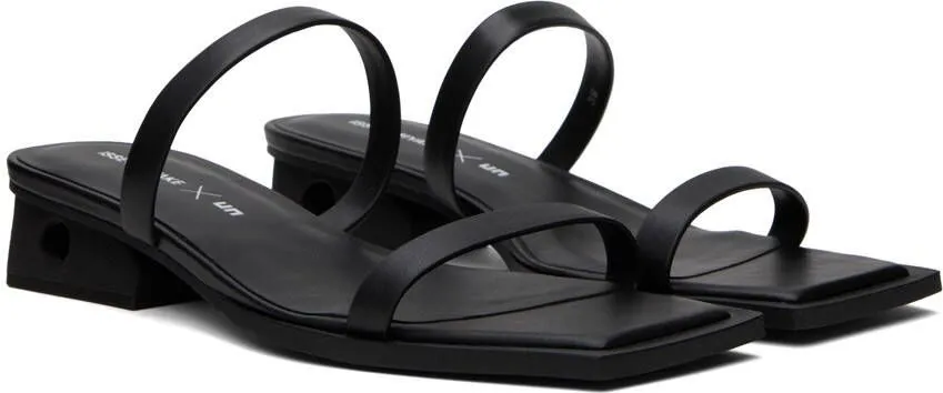 Issey Miyake Black Edition Block Heeled Sandals