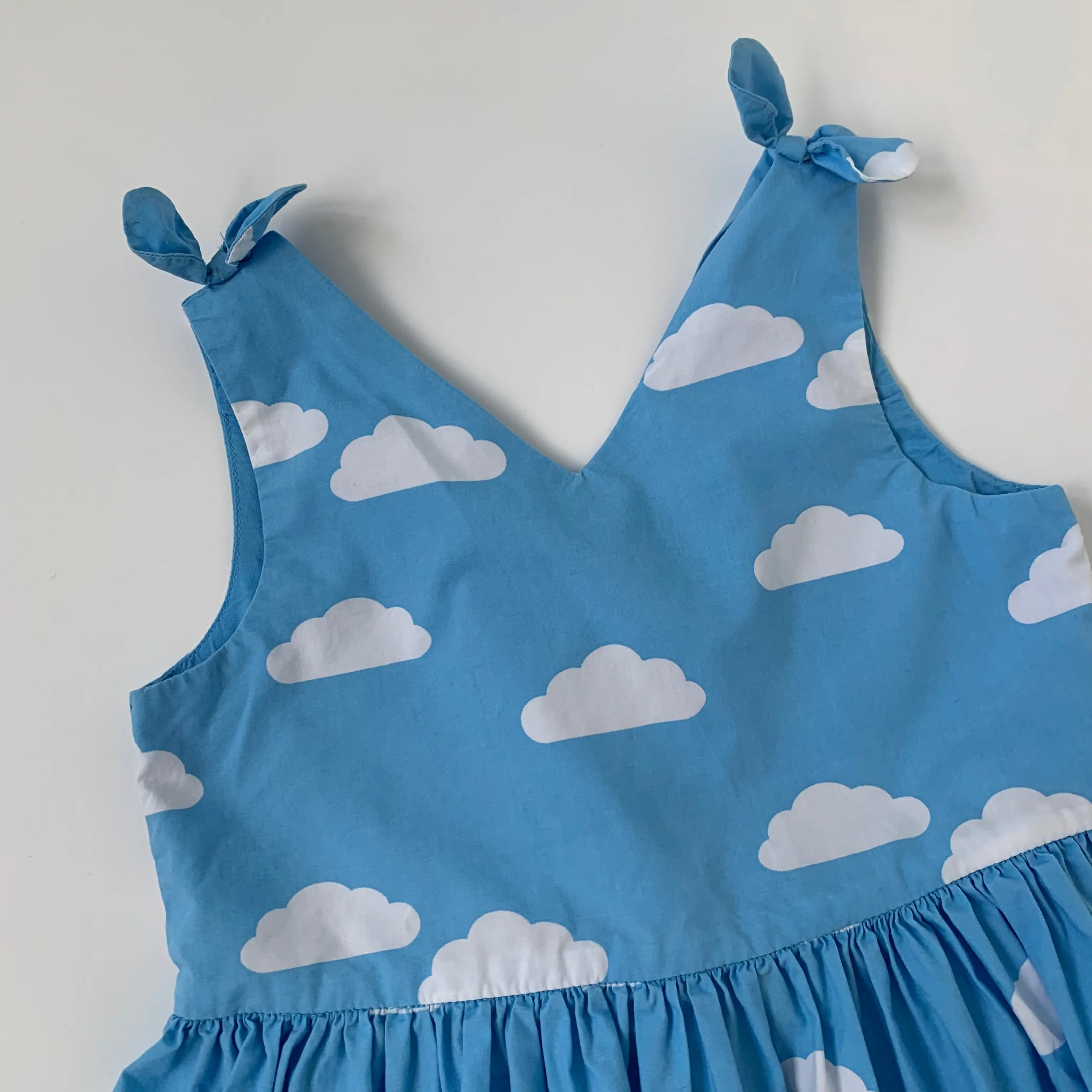 Jacadi Blue Cloud Print Dress for 4 Year Olds