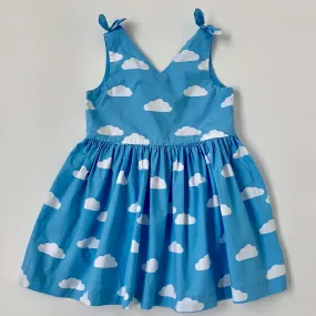 Jacadi Blue Cloud Print Dress for 4 Year Olds